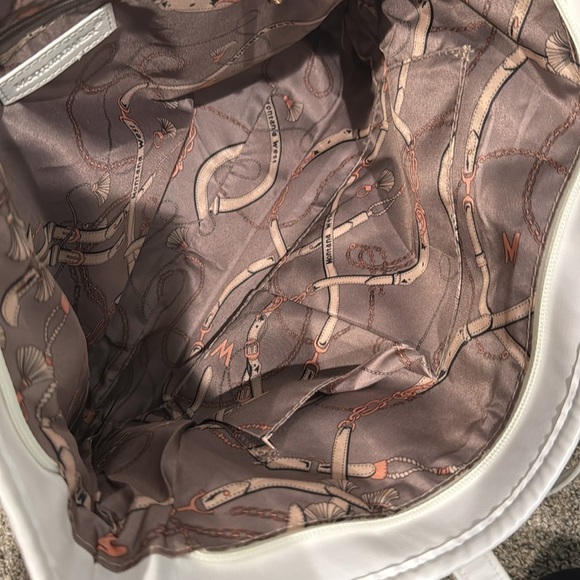 Montana West White Criss Cross Shoulder Bag with Gold Accents - Picture 10 of 11